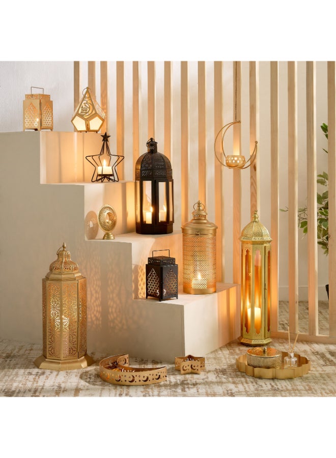 Home Box Isaba Metal and Glass Lantern - 20x20x25 cm - Image 5